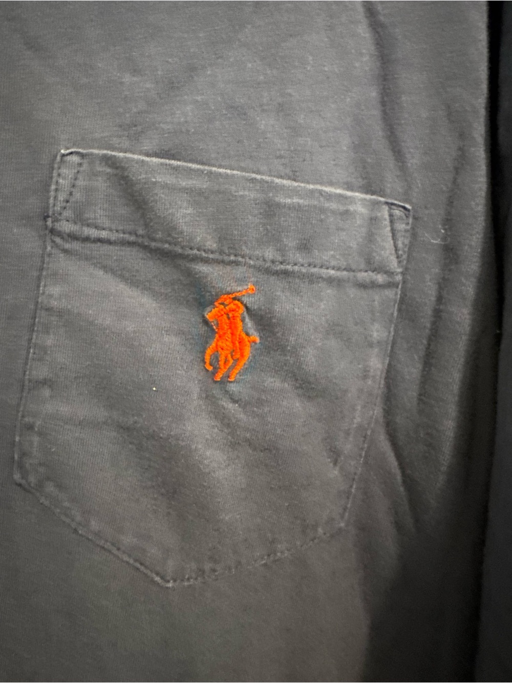 Polo by Ralph Lauren Navy Short Sleeve Pocket Tee with Red Pony - Picture 3 of 4